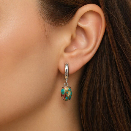 Серьги из Серебра 925 Приволжский ювелир арт. 301725-UB, Родирование.