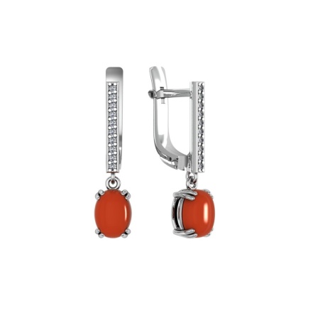 Серьги из Серебра 925 Приволжский ювелир арт. 301726-FA11KR, Родирование.