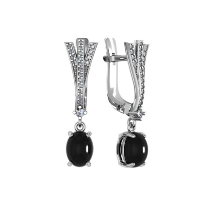 Серьги из Серебра 925 Приволжский ювелир арт. 301727-AG73FA11, Родирование.