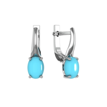 Серьги из Серебра 925 Приволжский ювелир арт. 301728-BZ, Родирование.