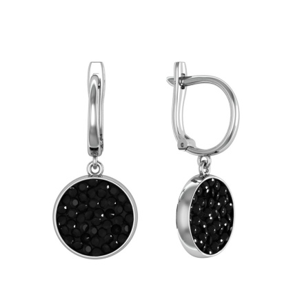 Серьги из Серебра 925 Приволжский ювелир арт. 301735-KT88, Родирование.