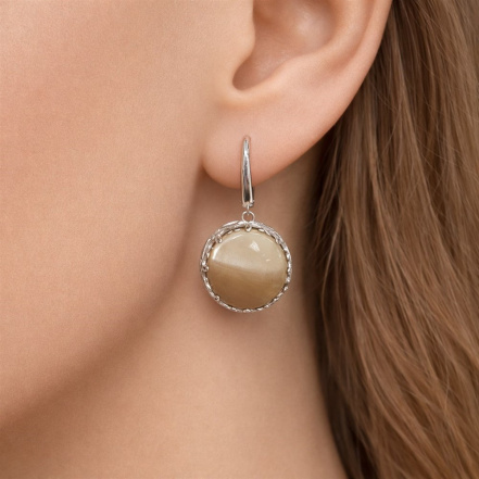 Серьги из Серебра 925 Приволжский ювелир арт. 301741-PM06, Родирование.