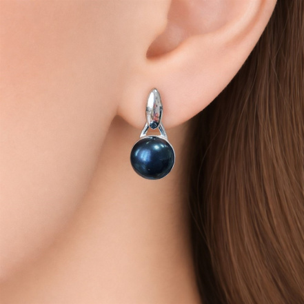 Серьги из Серебра 925 Приволжский ювелир арт. 301764-ZM73, Родирование.