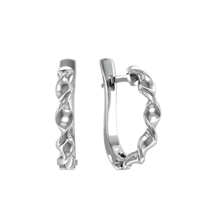 Серьги из Серебра 925 Приволжский ювелир арт. 301787, Родирование.