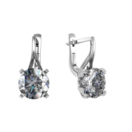 Серьги из Серебра 925 Приволжский ювелир арт. 301788-GH73, Родирование.