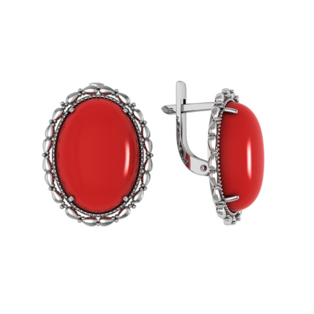 Серьги из Серебра 925 Приволжский ювелир арт. 301811-KR, Родирование.