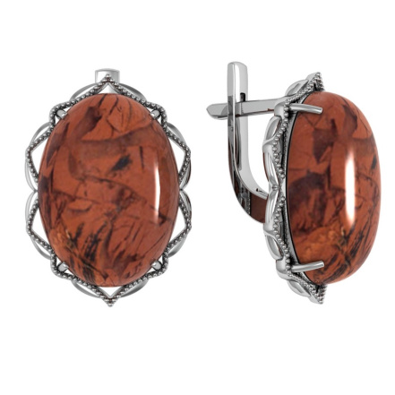 Серьги из Серебра 925 Приволжский ювелир арт. 301812-YS, Родирование.