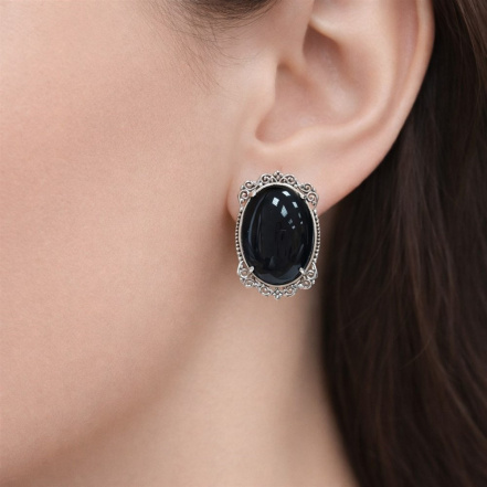 Серьги из Серебра 925 Приволжский ювелир арт. 301815-AG73, Родирование.