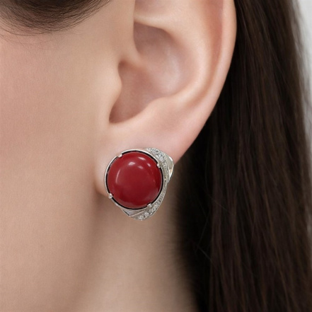 Серьги из Серебра 925 Приволжский ювелир арт. 301834-FA11KR26, Родирование.