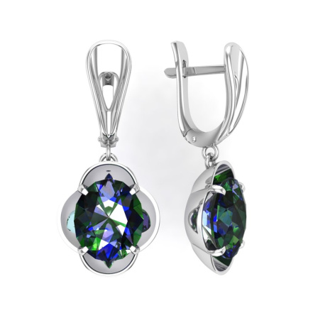 Серьги из Серебра 925 Приволжский ювелир арт. 301855-GH30, Родирование.