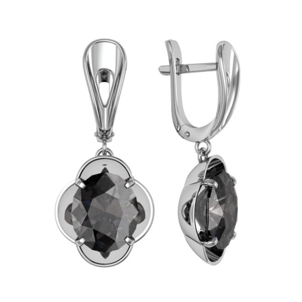 Серьги из Серебра 925 Приволжский ювелир арт. 301855-GH73, Родирование.