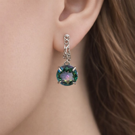 Серьги из Серебра 925 Приволжский ювелир арт. 301858-FA11GH30, Родирование.