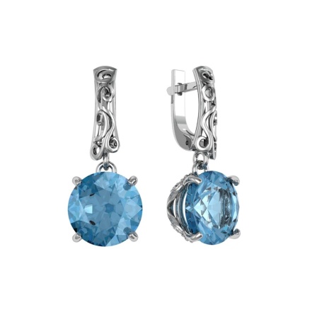Серьги из Серебра 925 Приволжский ювелир арт. 301858-FA11GH55, Родирование.