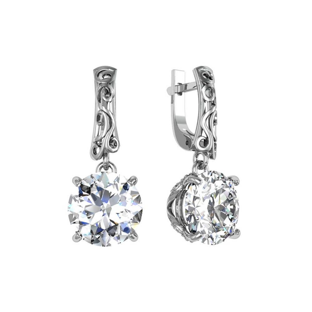 Серьги из Серебра 925 Приволжский ювелир арт. 301858-FA11, Родирование.
