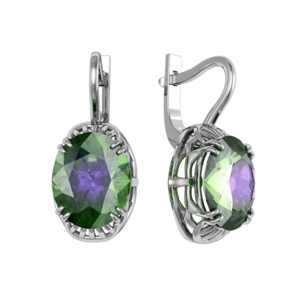 Серьги из Серебра 925 Приволжский ювелир арт. 301859-GH30, Родирование.