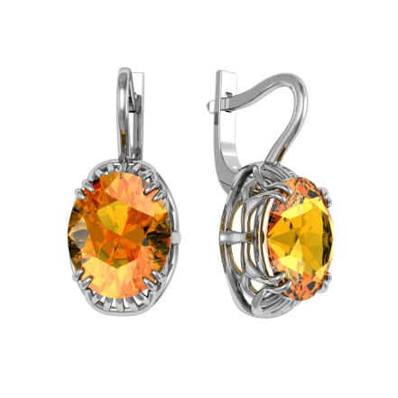 Серьги из Серебра 925 Приволжский ювелир арт. 301859-GH42, Родирование.
