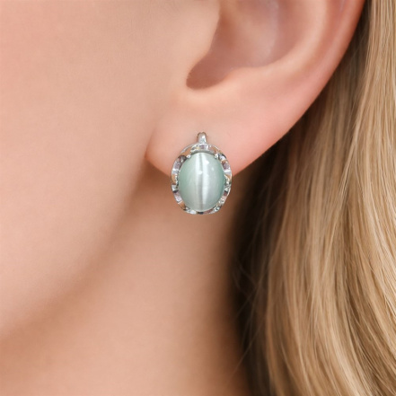 Серьги из Серебра 925 Приволжский ювелир арт. 301870-KG54, Родирование.