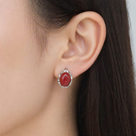 Серьги из Серебра 925 Приволжский ювелир арт. 301870-SR, Родирование.