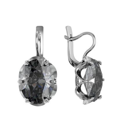 Серьги из Серебра 925 Приволжский ювелир арт. 301872-GH73, Родирование.