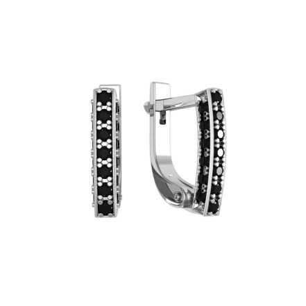 Серьги из Серебра 925 Приволжский ювелир арт. 301931-SH73, Родирование.