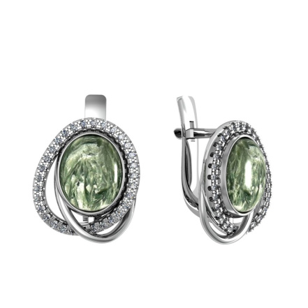 Серьги из Серебра 925 Приволжский ювелир арт. 301950-FA11KL, Родирование.