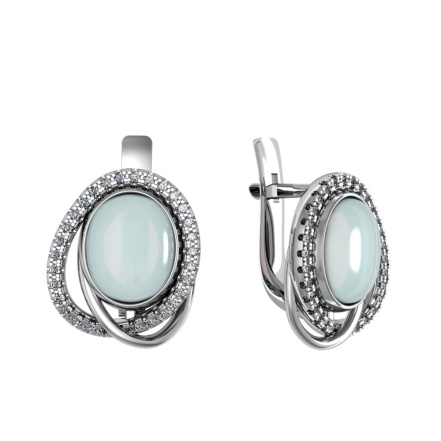 Серьги из Серебра 925 Приволжский ювелир арт. 301950-FA11LN, Родирование.