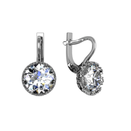 Серьги из Серебра 925 Приволжский ювелир арт. 301956-FA11, Родирование.