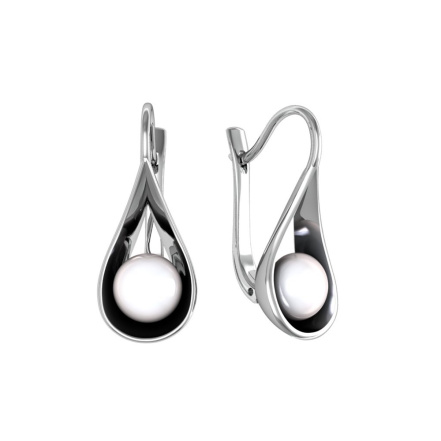 Серьги из Серебра 925 Приволжский ювелир арт. 301978-ZM07, Родирование.