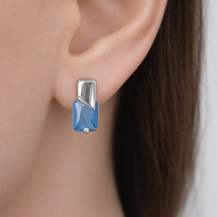 Серьги из Серебра 925 Приволжский ювелир арт. 301979-FA95, Родирование.