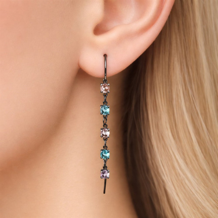 Серьги из Серебра 925 Приволжский ювелир арт. 304089-FA15FA46, чёрный оксид.