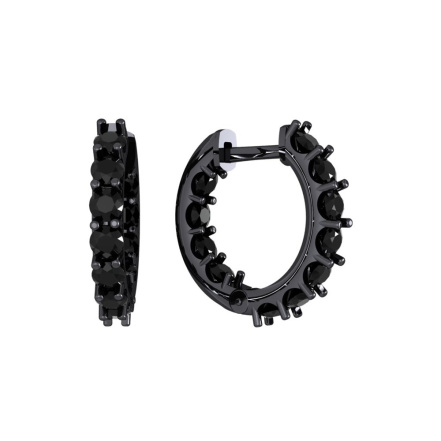 Серьги из Серебра 925 Приволжский ювелир арт. 304176-FA73, чёрный оксид.