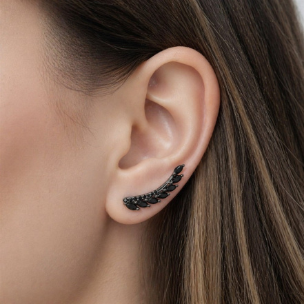 Серьги из Серебра 925 Приволжский ювелир арт. 304202-SH73, чёрный оксид.