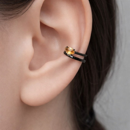 Серьга из Серебра 925 Приволжский ювелир арт. 304276-CT20FA73, чёрный оксид.