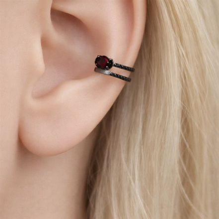 Серьга из Серебра 925 Приволжский ювелир арт. 304276-FA73GR26, чёрный оксид.