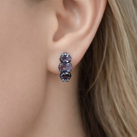 Серьги из Серебра 925 Приволжский ювелир арт. 304357-FA11FA67, чёрный оксид.