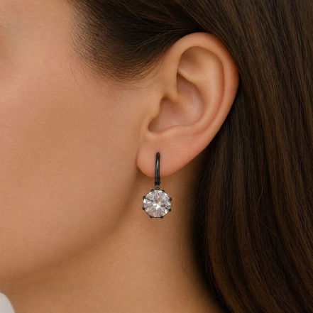 Серьги из Серебра 925 Приволжский ювелир арт. 304364-FA11, чёрный оксид.