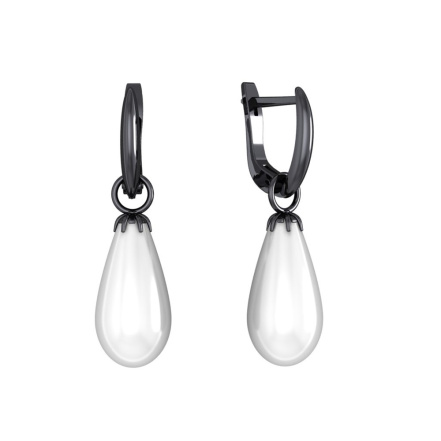 Серьги из Серебра 925 Приволжский ювелир арт. 304441-NF07, чёрный оксид.