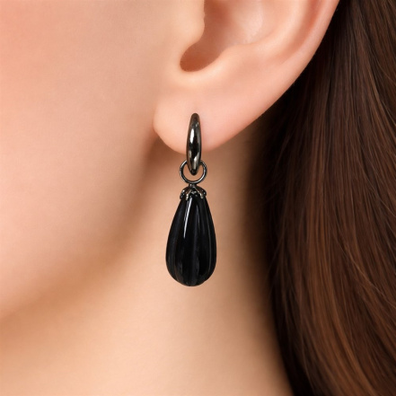 Серьги из Серебра 925 Приволжский ювелир арт. 304441-ON73, чёрный оксид.