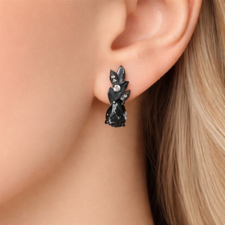 Серьги из Серебра 925 Приволжский ювелир арт. 304543-FA11GH73, чёрный оксид.