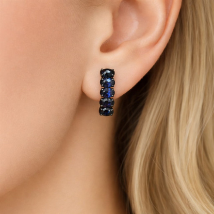Серьги из Серебра 925 Приволжский ювелир арт. 304583-NK59, чёрный оксид.