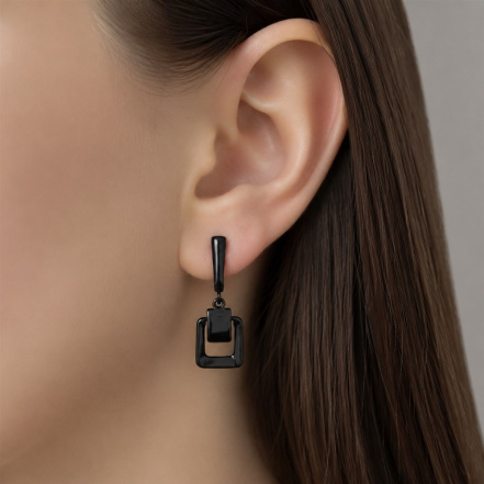 Серьги из Серебра 925 Приволжский ювелир арт. 304839, чёрный оксид.