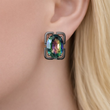 Серьги из Серебра 925 Приволжский ювелир арт. 304860-GH30, чёрный оксид.