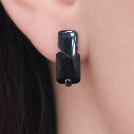 Серьги из Серебра 925 Приволжский ювелир арт. 304979-FA73, чёрный оксид.