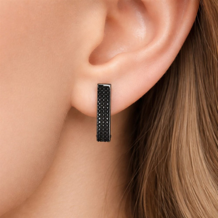 Серьги из Серебра 925 Приволжский ювелир арт. 304984-SH73, чёрный оксид.