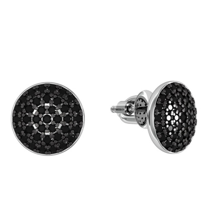 Серьги из Серебра 925 Приволжский ювелир арт. 305203-SH73, родирование + черный родий.