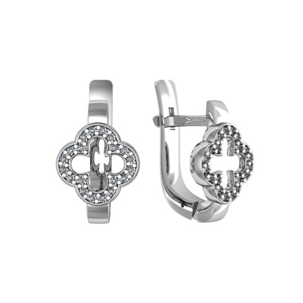 Серьги из Серебра 925 Приволжский ювелир арт. 311019-FA11, Родирование.