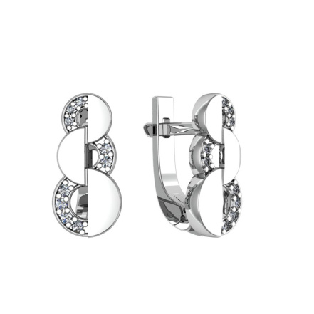 Серьги из Серебра 925 Приволжский ювелир арт. 311020-FA11, Родирование.