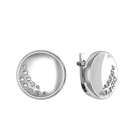 Серьги из Серебра 925 Приволжский ювелир арт. 311025-FA11, Родирование.