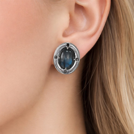 Серьги из Серебра 925 Приволжский ювелир арт. 311036-LBRT, Родирование.