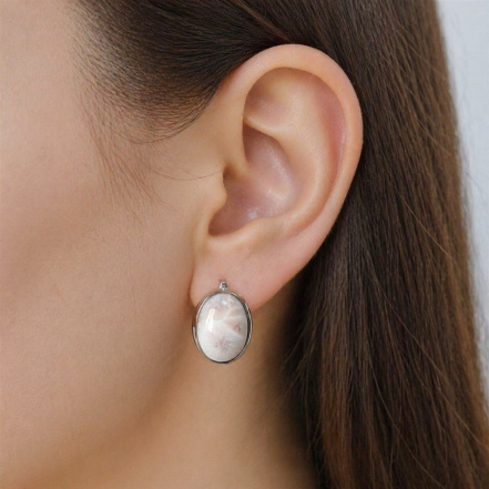 Серьги из Серебра 925 Приволжский ювелир арт. 311057-NT, Родирование.
